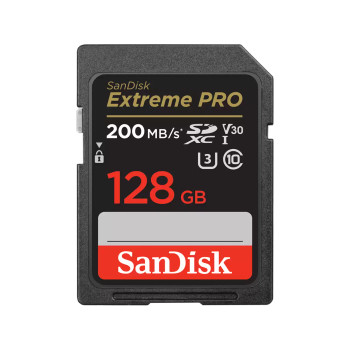 SanDisk Extreme Pro Sdxc - Sdxxd 128GB - V30 - U3 - C10 - Uhs-I - 200Mb/S R - 90Mb/S W - 4X6 - Lifetime Limited Main Product Image
