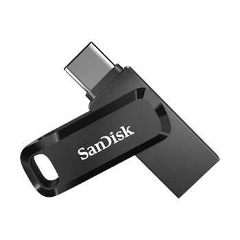 SanDisk Ultra Dual Drive Go USB Type-C Flash Drive - 32GB - Black - USB3.1/Type C Reversible Connector - Swivel - Type-C Enabled Android Devices - 5Y Main Product Image