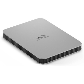 Lacie Mobile Drive V2 - External Portable - 1TB - USB-C - Moon Silver - 3Yr Main Product Image