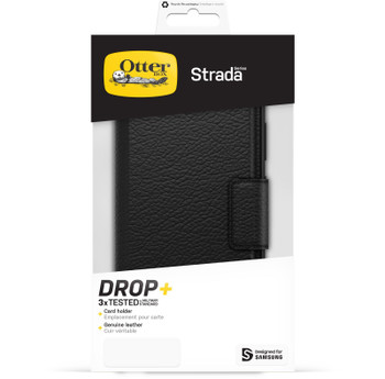 OtterBox Strada Samsung Galaxy S23 Ultra 5G (6.8in) Case Black - (77 - 91185) - 3X Military Standard Drop Protection - Leather Folio Cover - Card Holder Product Image 2