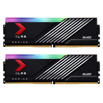PNY XLR8 Gaming MAKO EPIC-X RGB 32GB (2x 16GB) DDR5 6000MHz Memory - Black Main Product Image