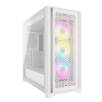 Corsair iCUE 5000D Airflow Tempered Glass Mid-Tower ATX Case - True White Main Product Image