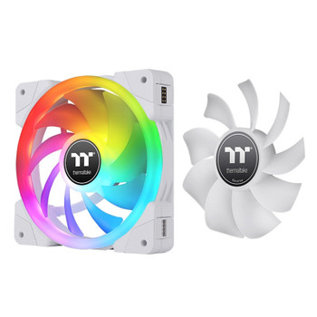 Thermaltake SWAFAN EX12 RGB 120mm Magnetic PWM Cooling Fan White - 3 Pack Product Image 2