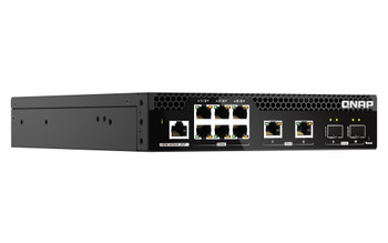 QNAP QSW-M2106R-2S2T network switch Managed L2 10G Ethernet (100/1000/10000) 1U Black Product Image 2