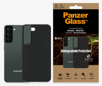 PanzerGlass Samsung Galaxy S22+ 5G (6.6in) Biodegradable Case - Black (0375) - Wireless Charging Compatible - Scratch Resistant - Strong and Durable Main Product Image