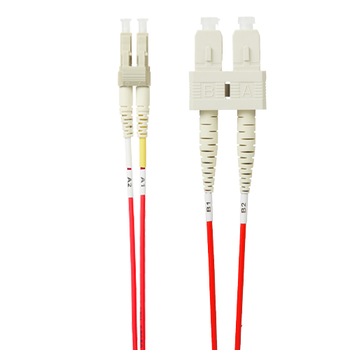 4Cabling 5m LC-SC OM4 Multimode Fibre Optic Patch Cable: Red Main Product Image