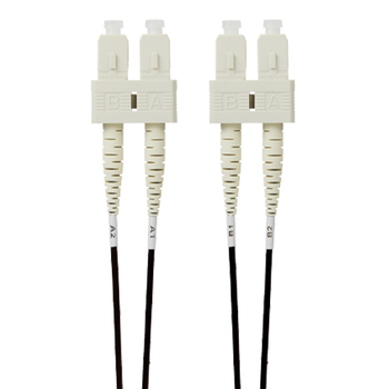 4Cabling 1m SC-SC OM4 Multimode Fibre Optic Patch Cable: Black Main Product Image
