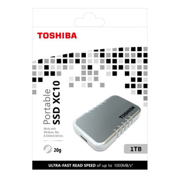 Toshiba XC10 250GB USB 3.2 External Portable SSD - Silver - PA5288A-1MCS Product Image 2