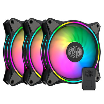 Cooler Master MF120 Halo ARGB 120mm Case Fan +AC0- 3 Pack with Controller