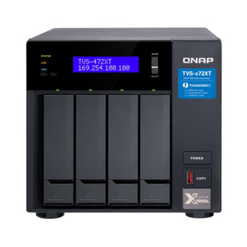 QNAP TVS+AC0-472XT+AC0-I3+AC0-4G 4 Bay Diskless NAS Core i3+AC0-8100T 4 Core 3.1GHz 4GB