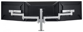 Atdec AWMS+AC0-3+AC0-137S4 Silver F+AC0-Clamp +AC0- Triple monitor arms on 400mm post with sliders
