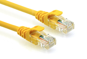 Product image for CAT5e PATCH CORD 1M YELLOW Network Cable 31896 | AusPCMarket Australia