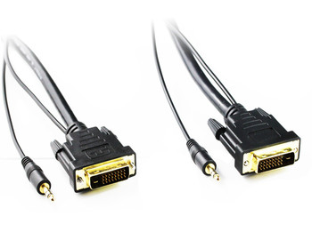 Product image for 1M DVI-D to DVI-D Cable with 3.5mm Audio | AusPCMarket Australia