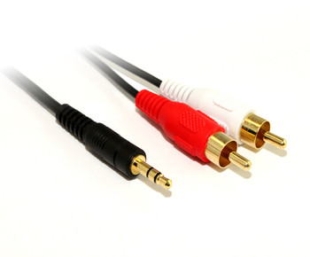 Product image for 3M 3.5MM Plug to 2 x RCA Plug cable | AusPCMarket Australia