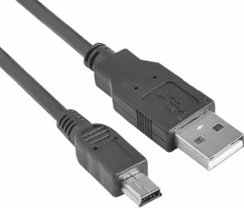 Product image for USB 2.0 Cable 30cm - Type A Male to Mini B 5 pins Male Black Colour | AusPCMarket Australia