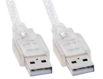 Product image for 1m USB 2.0 Cable - Type A Male to Type A Male Transparent Colour | AusPCMarket Australia