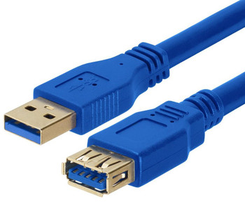 Product image for 1m USB 3.0 Extension Cable - Type A Male to Type A Female Blue Colour | AusPCMarket Australia