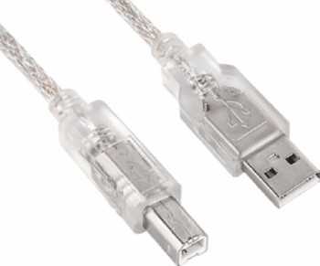 Product image for USB 2.0 Cable 5m - Type A Male to Type B Male Transparent Colour | AusPCMarket Australia