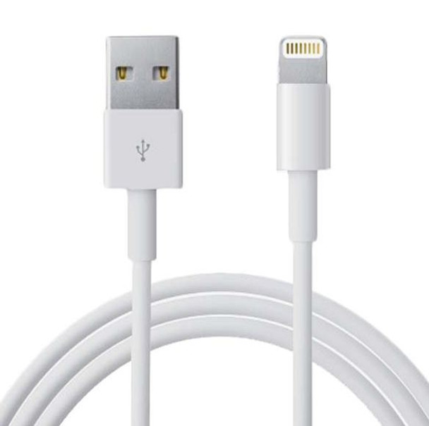 Product image for 1m USB Lightning Data Sync Charger White Color Cable for iPhone 5/6 | AusPCMarket Australia