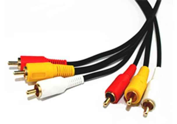 Product image for Comsol 10m 3 x RCA Male to 3 x RCA Male Composite Cable | AusPCMarket Australia