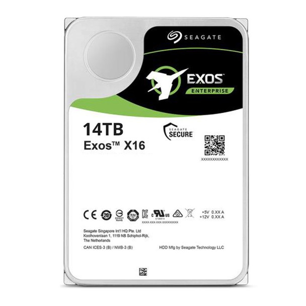 Seagate ST14000NM001G Exos X16 14TB 3.5in SATA 512e/4Kn Enterprise Hard Drive Product Image 2