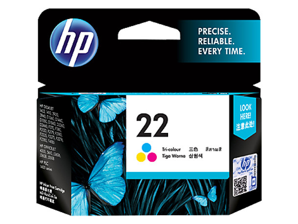 Image for HP 22 AP Tricolour Inkjet Cartridge 140K pg (C9352AA) AusPCMarket