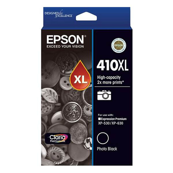 Image for Epson 410XL High Capacity Claria Premium Photo Black Ink Cartridge AusPCMarket