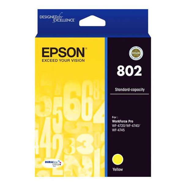 Image for Epson 802 Standard Capacity DURABrite Ultra Yellow Ink Cartridge AusPCMarket