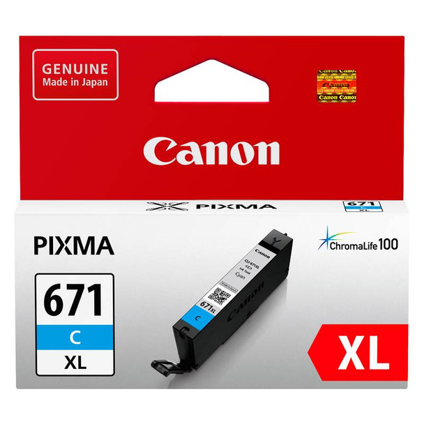 Image for Canon CLI-671XLC High Capacity Cyan Ink Cartridge Up To 715 pages AusPCMarket