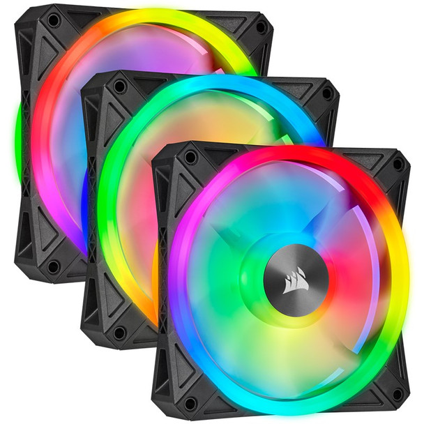 Image for Corsair iCUE QL120 RGB 120mm PWM Fan - Three Pack with Lighting Node CORE AusPCMarket