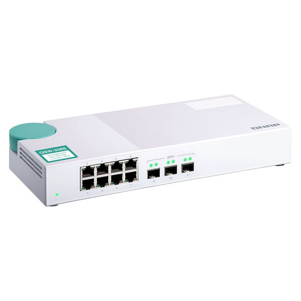 QNAP QSW-308S 11 Port 10GbE SFP+ Gigabit Unmanaged Switch Product Image 4