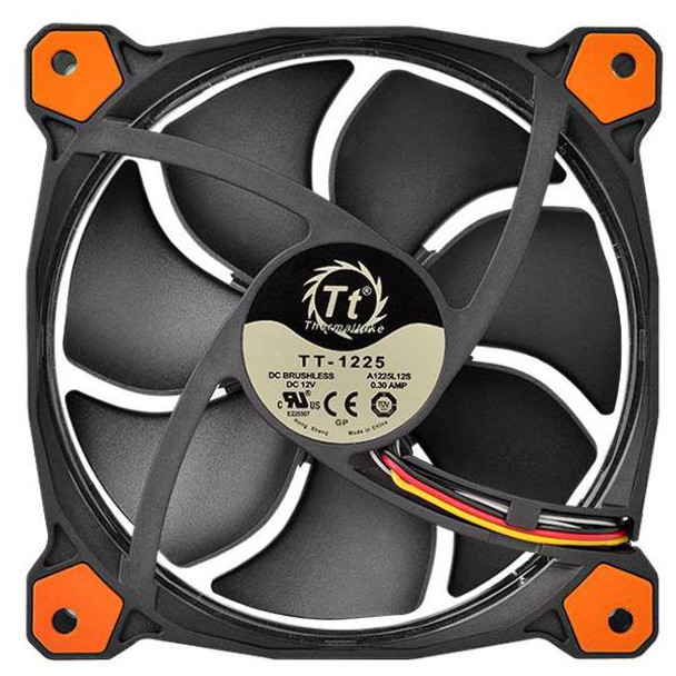 Thermaltake Riing 12 High Static Pressure 120mm Orange LED Fan Product Image 2