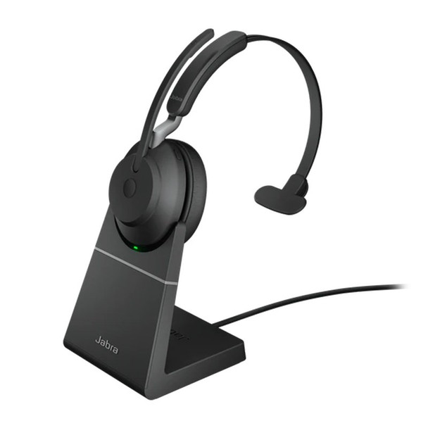 Image for Jabra Evolve2 65 MS USB-C Mono Bluetooth Headset w/ Charging Deskstand - Black AusPCMarket