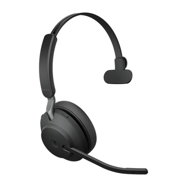 Jabra Evolve2 65 MS USB-C Mono Bluetooth Headset w/ Charging Deskstand - Black Product Image 4