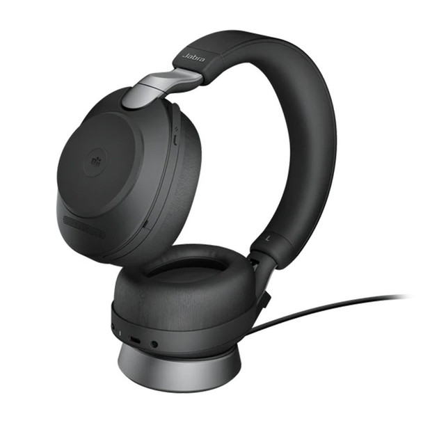 Image for Jabra Evolve2 85 UC USB-A Stereo Bluetooth Headset w/ Charging Deskstand - Black AusPCMarket