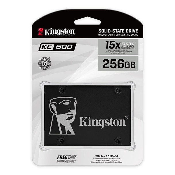 Kingston KC600 256GB 2.5in 3D TLC NAND SATA SSD SKC600/256G Product Image 3