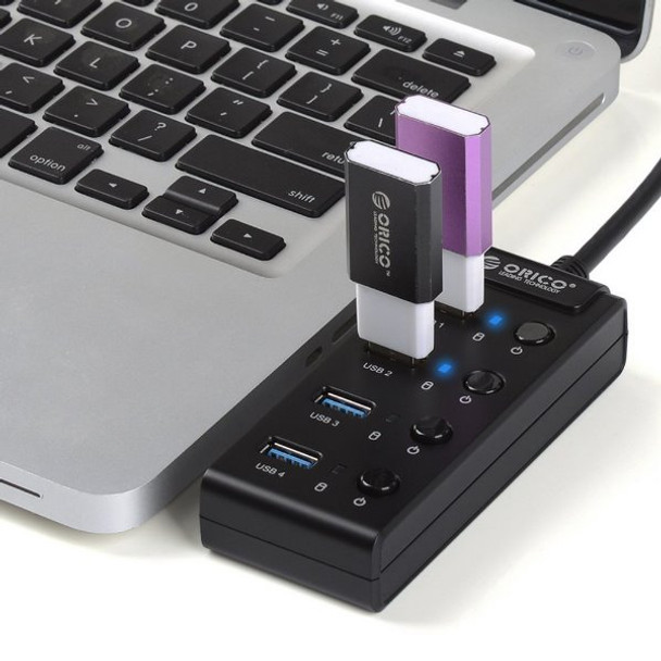 Orico W9PH4-U3-BK 4-Port Super-Speed Portable USB 3.0 Hub Product Image 4
