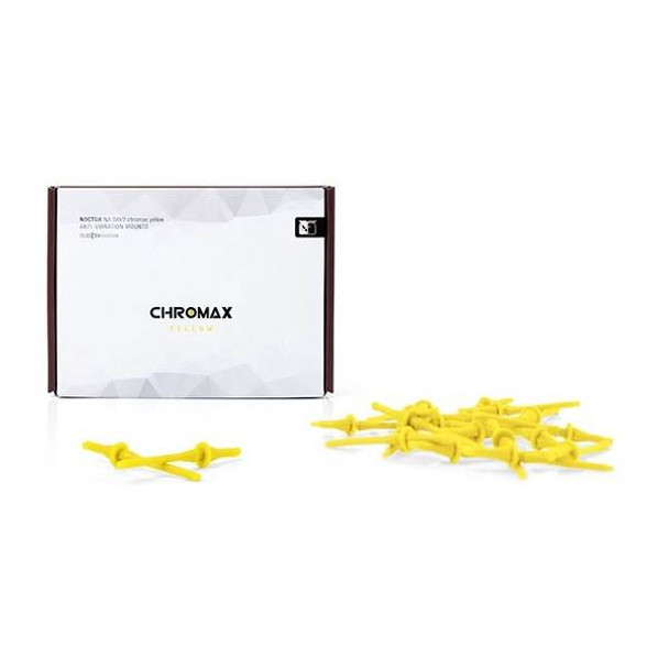 Noctua NA-SV2 Chromax.Yellow Anti-Vibration Fan Mounts (20-Pack) - Yellow Product Image 2