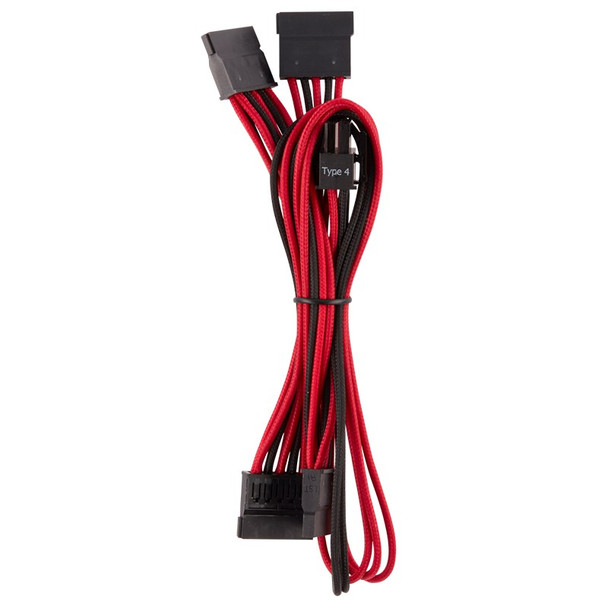 Corsair Premium Individually Sleeved PSU Cables Pro Kit - Red/Black Product Image 11