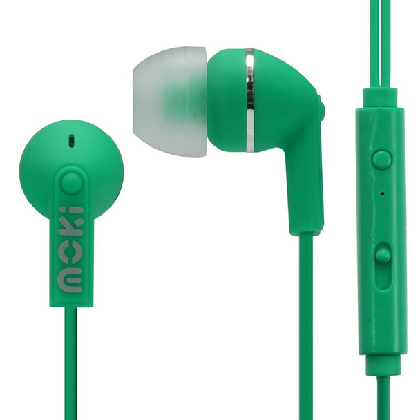 Image for Moki Noise Isolation Earbuds with In-Line Mic/Control - Green AusPCMarket