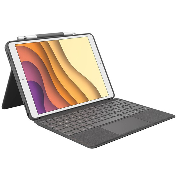 Image for Logitech iPad Combo Touch for 7th Gen iPad 10.2in w/ Apple Pen Holder AusPCMarket