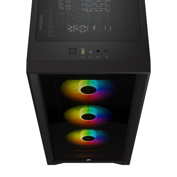 Corsair iCUE 4000X RGB Tempered Glass Mid-Tower ATX - Black Product Image 3