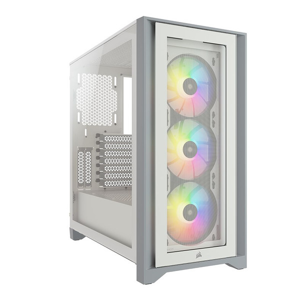 Image for Corsair iCUE 4000X RGB Tempered Glass Mid-Tower ATX - White AusPCMarket