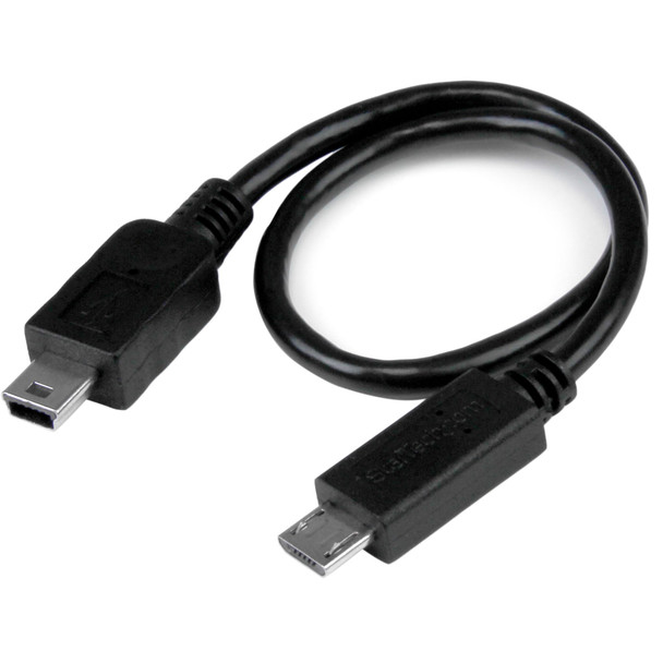 StarTech USB OTG Cable - Micro USB to Mini USB - M/M - 8in Main Product Image