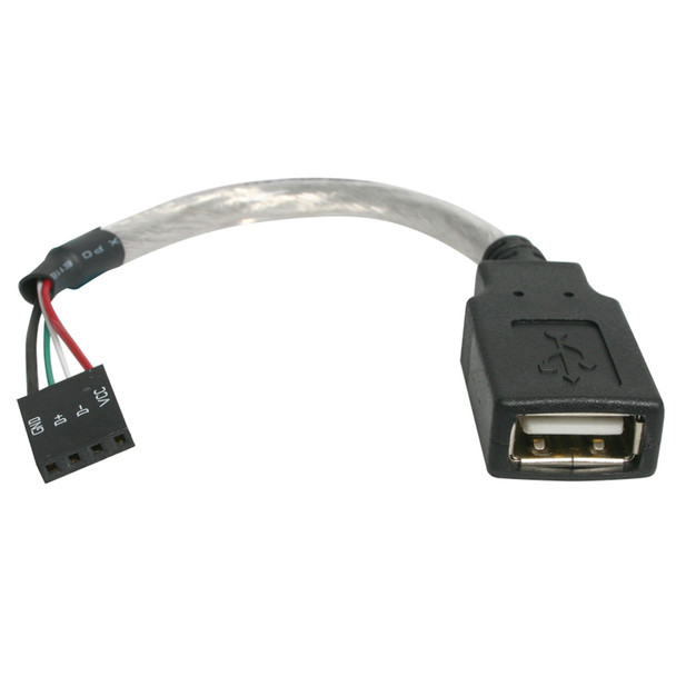 StarTech 6in USB 2.0 Cable - USB A Female to USB Motherboard 4 Pin Header F/F Main Product Image