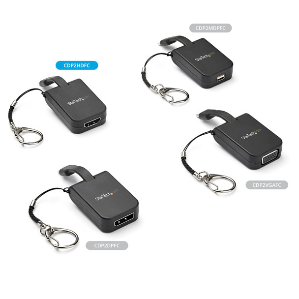 StarTech Portable USB C to HDMI Adapter with Quick-Connect Keychain Product Image 6