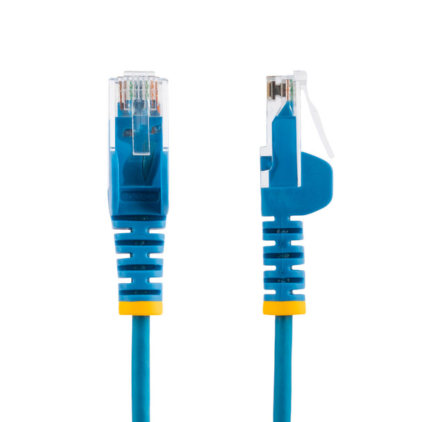 StarTech 0.5m CAT6 Cable - Blue - Slim CAT6 Patch Cable - Snagless Product Image 2