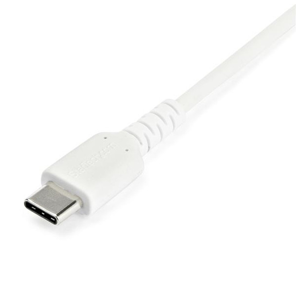 StarTech 1 m (3.3 ft.) USB 2.0 to USB C Cable  White  Aramid Fiber Product Image 2