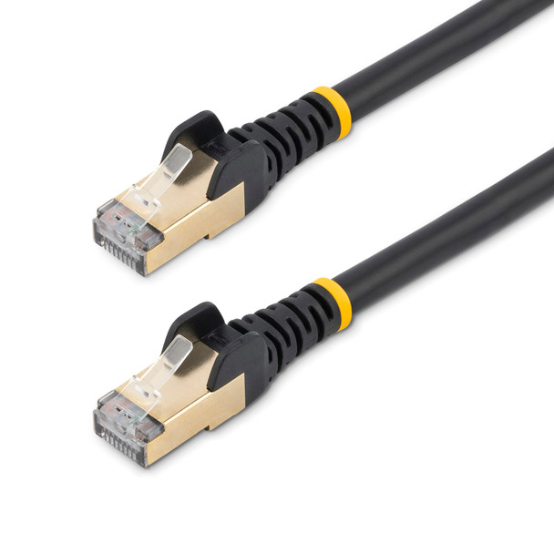 StarTech 0.5m Black Cat6a Ethernet Cable - Shielded (STP) Main Product Image