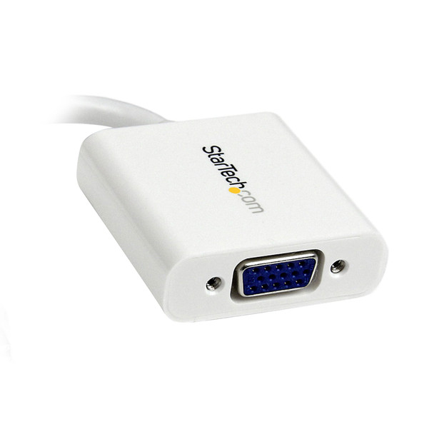 StarTech Mini DisplayPort to VGA Video Adapter - White Product Image 2